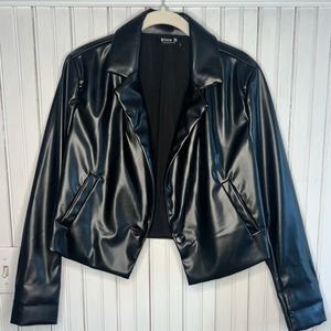 Blue B Faux Leather Jacket